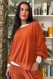 Terry B Lantern Sleeve Sweatshirt Russet